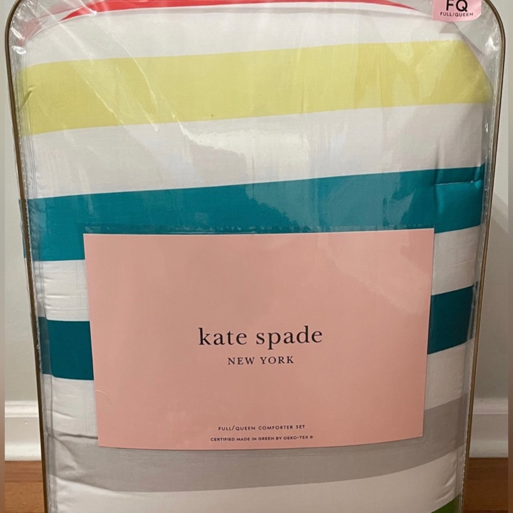Kate spade candy stripe comforter set